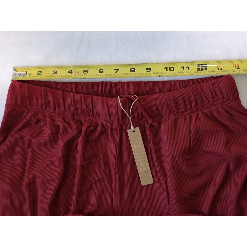 SKIMS Soft Lounge Pant NWT Womens Small in Color Brick Ribbed Soft Flare Pajamas - Picture 5 of 5